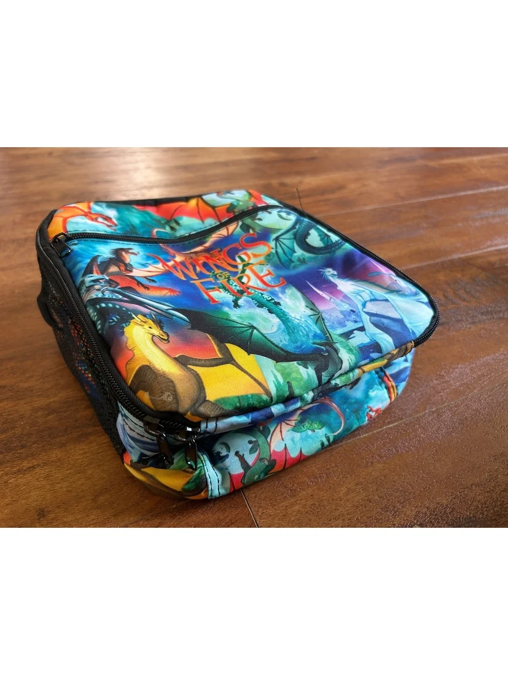 Wings of Fire Themed Kids Lunch Bag with Dragons Design